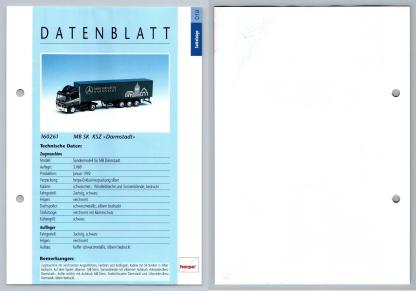 MB SK KSZ Darmstadt #19 Sattelzuge - Herpa Data Sheet-Breakoutcards