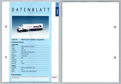 MB SK KSZ Schmitz Cargobull #36 Sattelzuge - Herpa Data Sheet-Breakoutcards