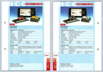 Smart City Coupe #55/56 Sonderm. 1:43 - Herpa Data Sheet-Breakoutcards