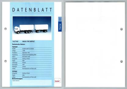 MAN F90 WPHZ #37 Hangerzuge - Herpa Data Sheet-Breakoutcards