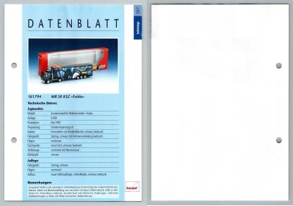 MB SK KSZ Fulda #47 Sattelzuge - Herpa Data Sheet-Breakoutcards