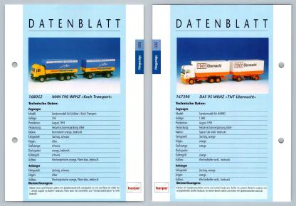 MAN F90 WPHZ / DAF 95 WKHZ #89/90 Hangerzuge - Herpa Data Sheet-Breakoutcards