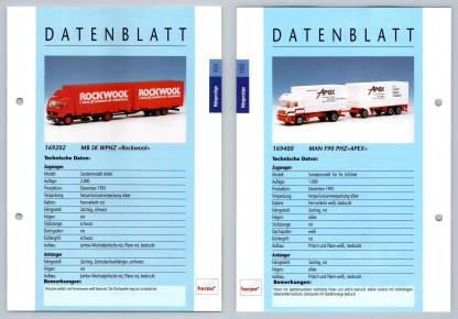 MB SK WPHZ / MAN F90 PHZ #101/2 Hangerzuge - Herpa Data Sheet-Breakoutcards