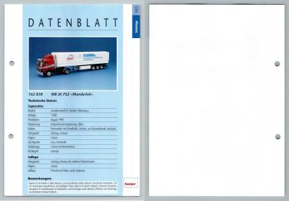 MB SK PSZ Munderloh #83 Sattelzuge - Herpa Data Sheet-Breakoutcards