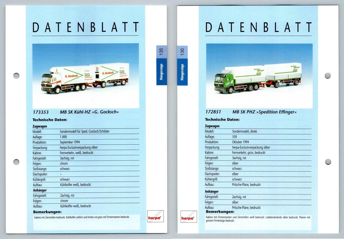 MB SK Kuhl HZ / MB SK PHZ #135/6 Hangerzuge - Herpa Data Sheet-Breakoutcards