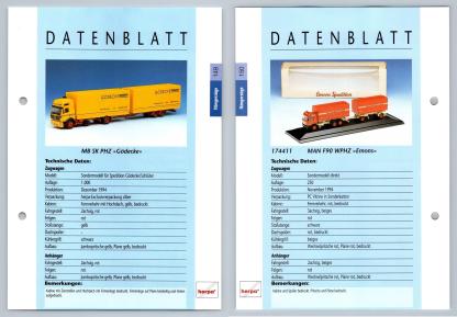 MB SK PHZ / MN F90 WPHZ #149/50 Hangerzuge - Herpa Data Sheet-Breakoutcards