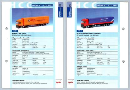 MB Actross L GPSZ / MB Actros LH #973/4 Sattelzuge - Herpa Data Sheet-Breakoutcards