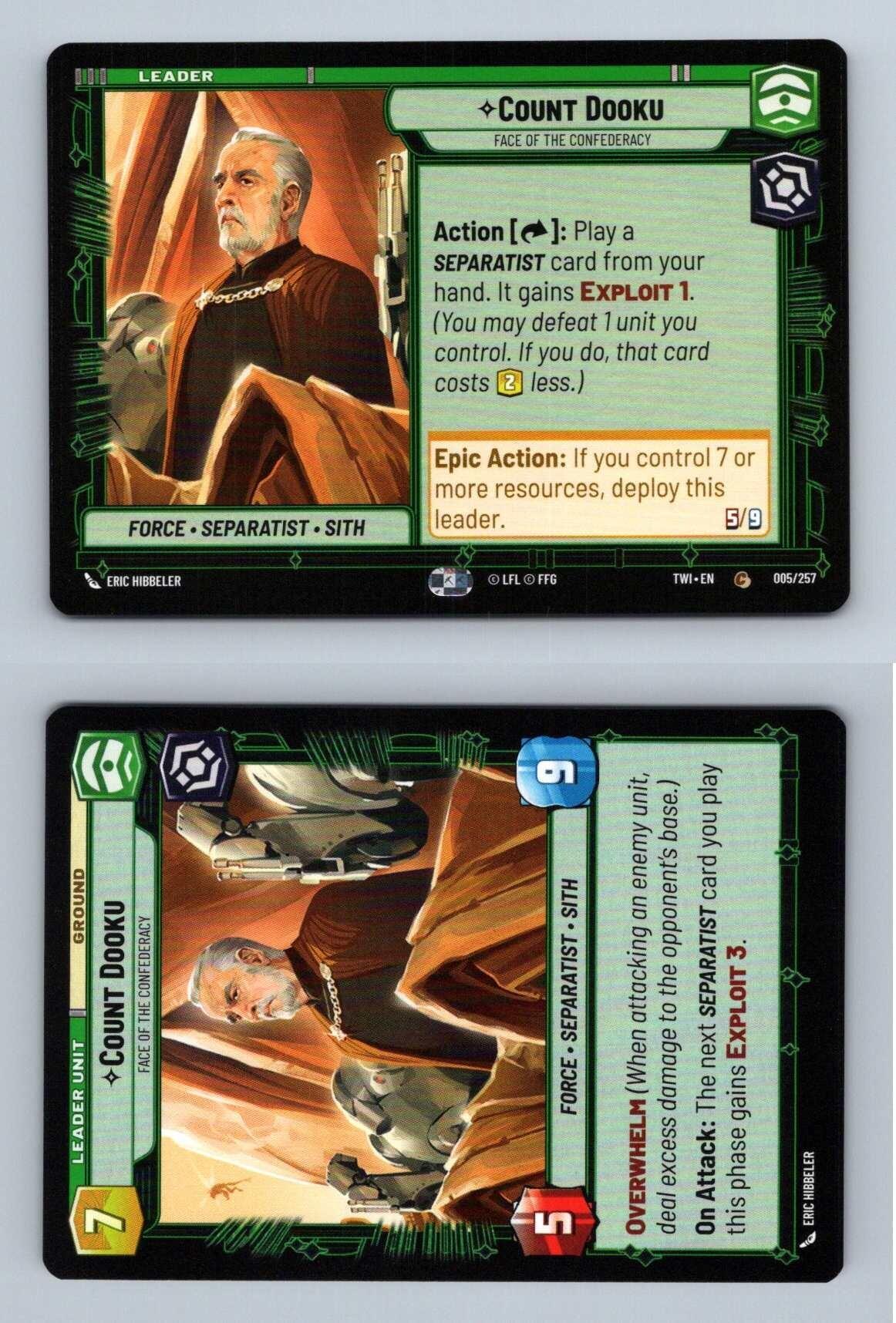 Count Dooku #005 Star Wars Unlimited Twilight Of The Republic 2024 Common TCG-Breakoutcards