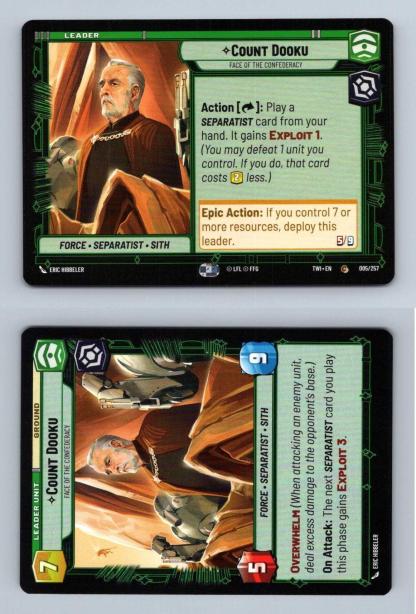 Count Dooku #005 Star Wars Unlimited Twilight Of The Republic 2024 Common TCG-Breakoutcards