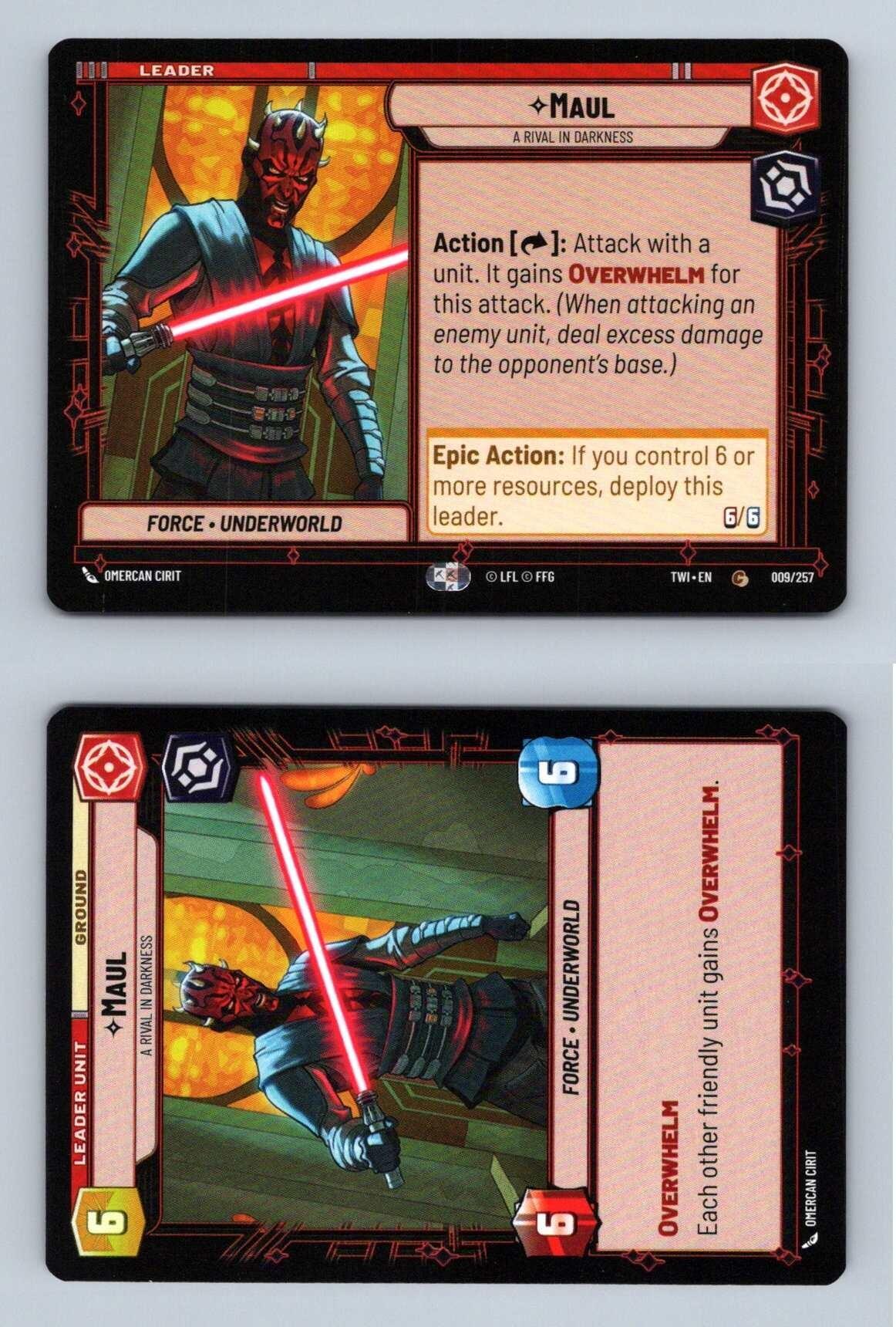 Maul #009/257 Star Wars Unlimited Twilight Of The Republic 2024 Common TCG-Breakoutcards
