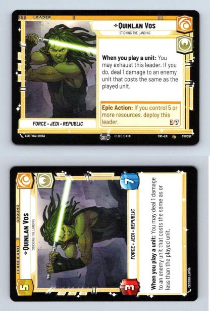 Quinlan Vos #18/257 Star Wars Unlimited Twilight Of The Republic 2024 Common TCG-Breakoutcards