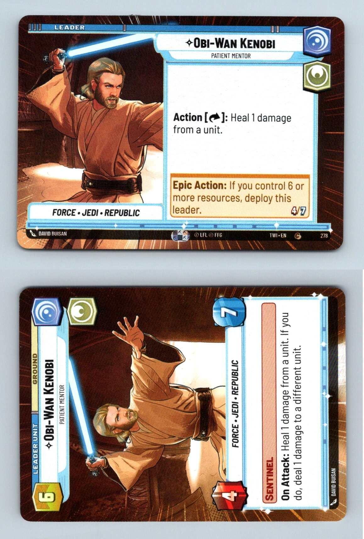 Obi-Wan Kenobi #278 Star Wars Unlimited Twilight Republic Common Hyperspace TCG-Breakoutcards