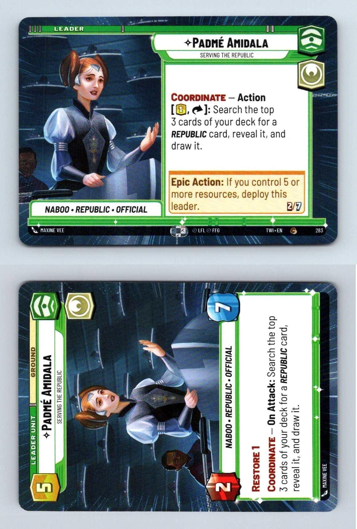 Padme Amidala #283 Star Wars Unlimited Twilight Republic Common Hyperspace TCG-Breakoutcards