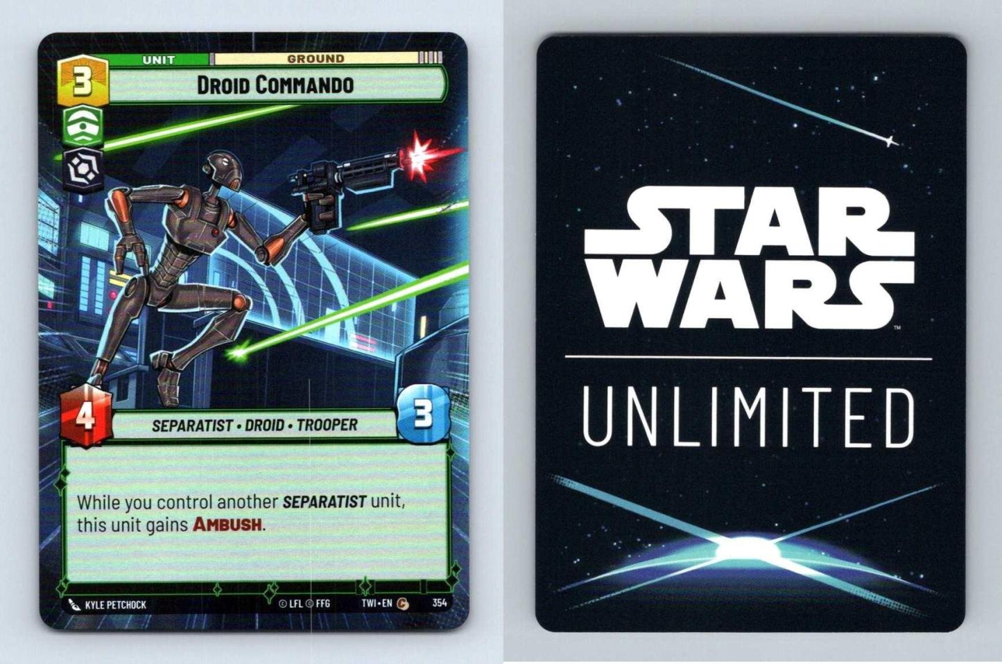 Droid Commando #354 Star Wars Unlimited Twilight Republic Common Hyperspace TCG-Breakoutcards