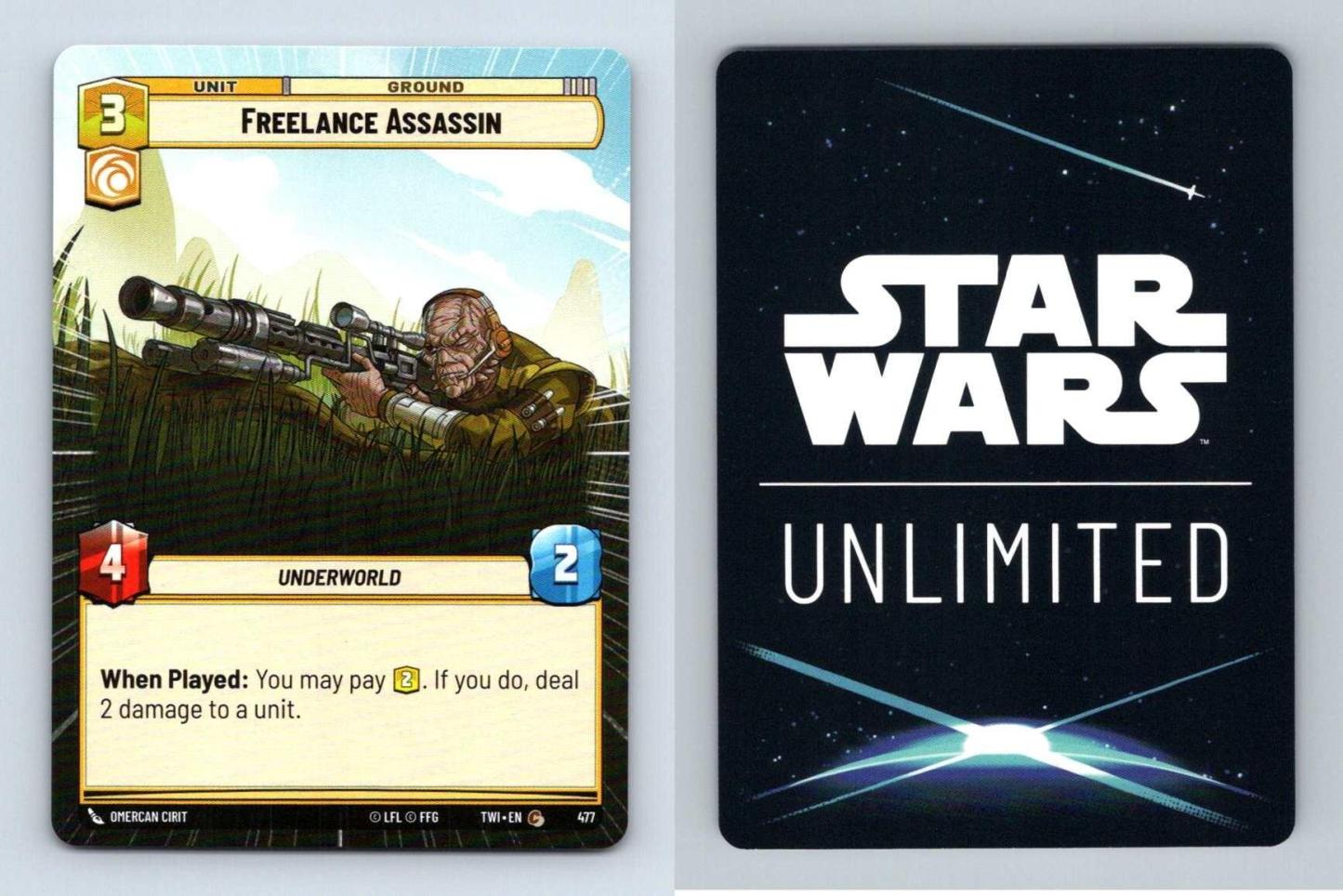 Freelance Assassin #477 Star Wars Unl. Twilight Republic Common Hyperspace TCG-Breakoutcards