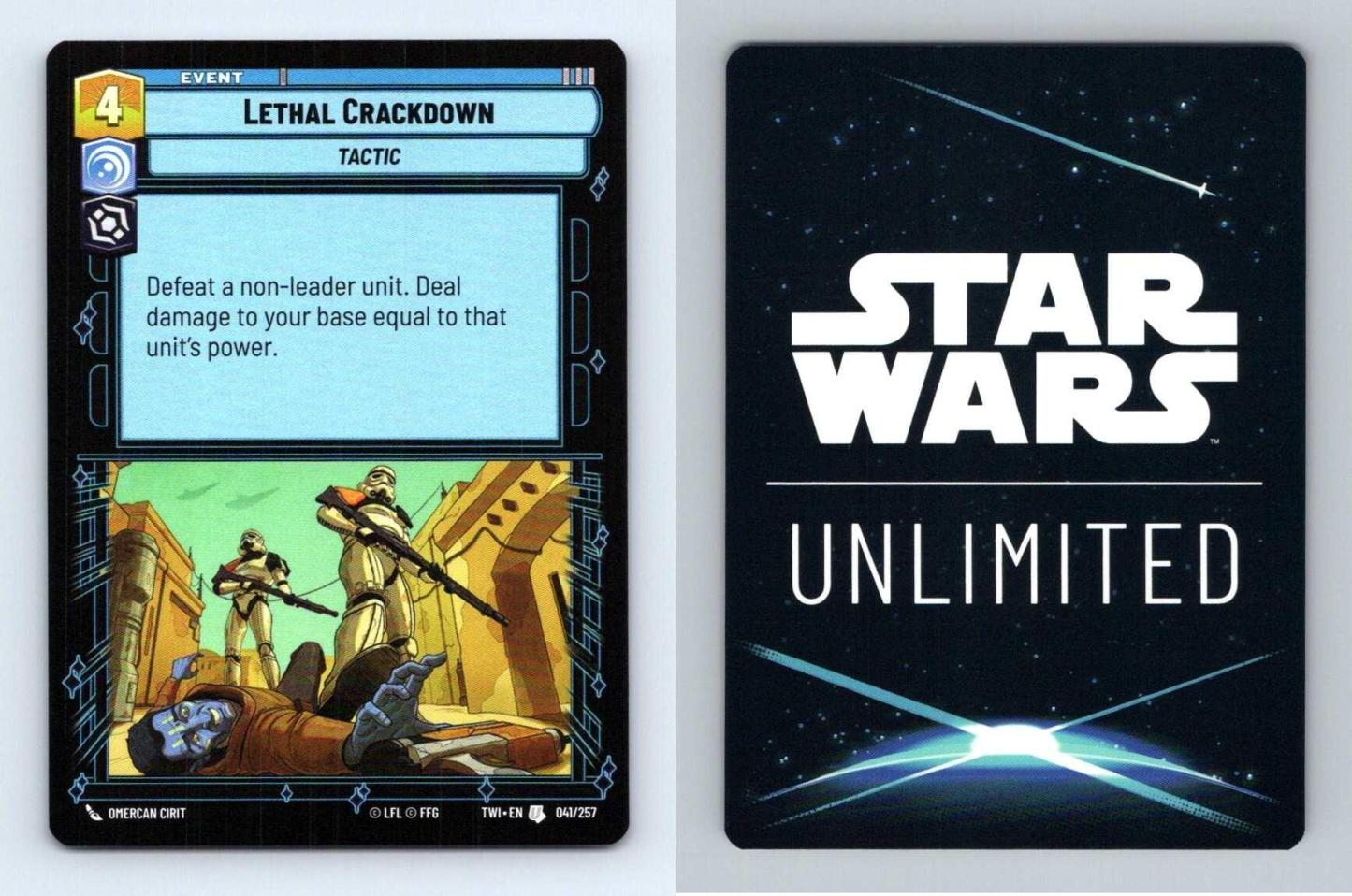 Lethal Crackdown #041 Star Wars Unlimited Twilight Of The Republic Uncommon TCG-Breakoutcards