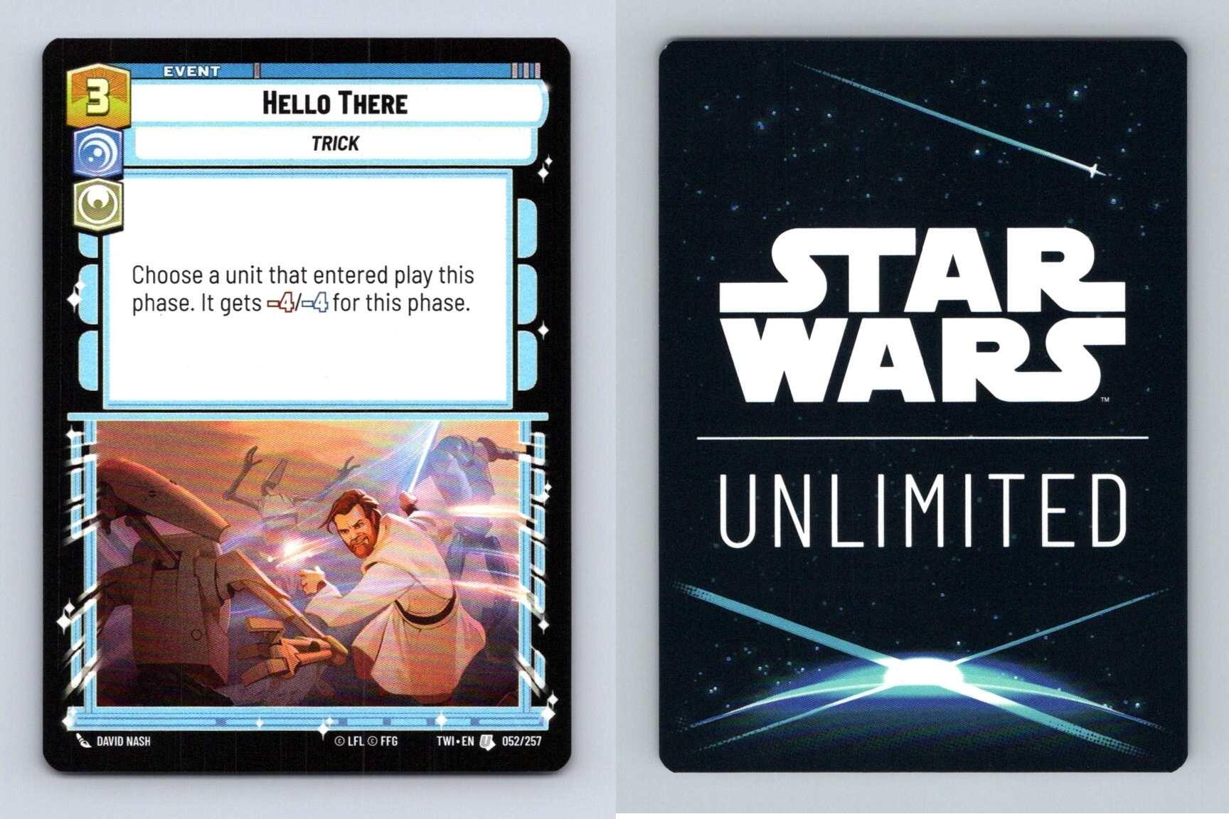Hello There #052/257 Star Wars Unlimited Twilight Of The Republic Uncommon TCG-Breakoutcards