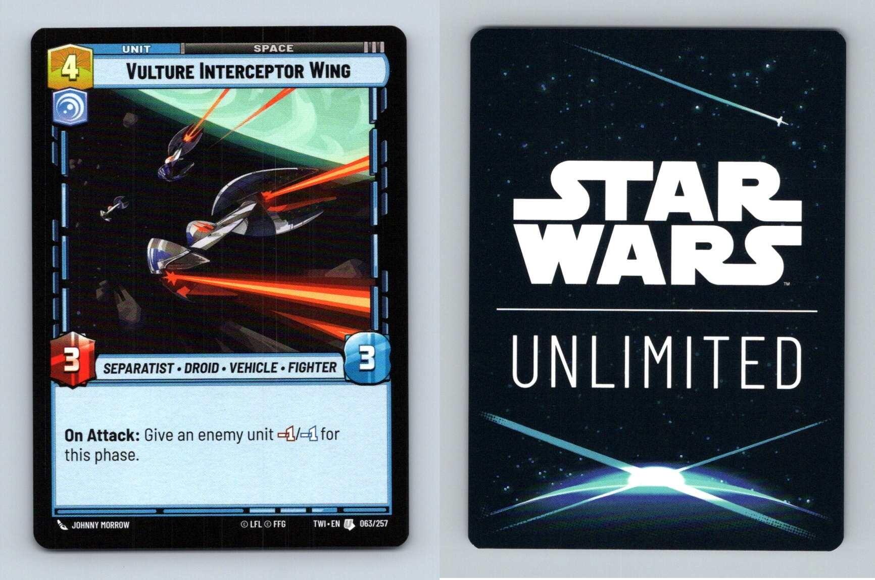 Vulture Interceptor Wing #063 Star Wars Unlimited Twilight Republic Uncommon TCG-Breakoutcards