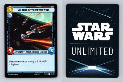 Vulture Interceptor Wing #063 Star Wars Unlimited Twilight Republic Uncommon TCG-Breakoutcards