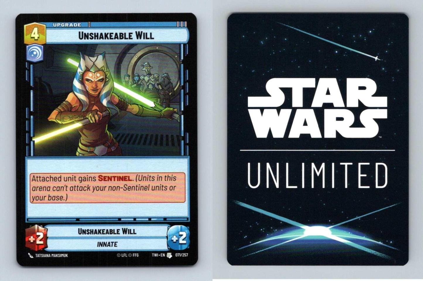 Unshakeable Will #071 Star Wars Unlimited Twilight Of The Republic Uncommon TCG-Breakoutcards