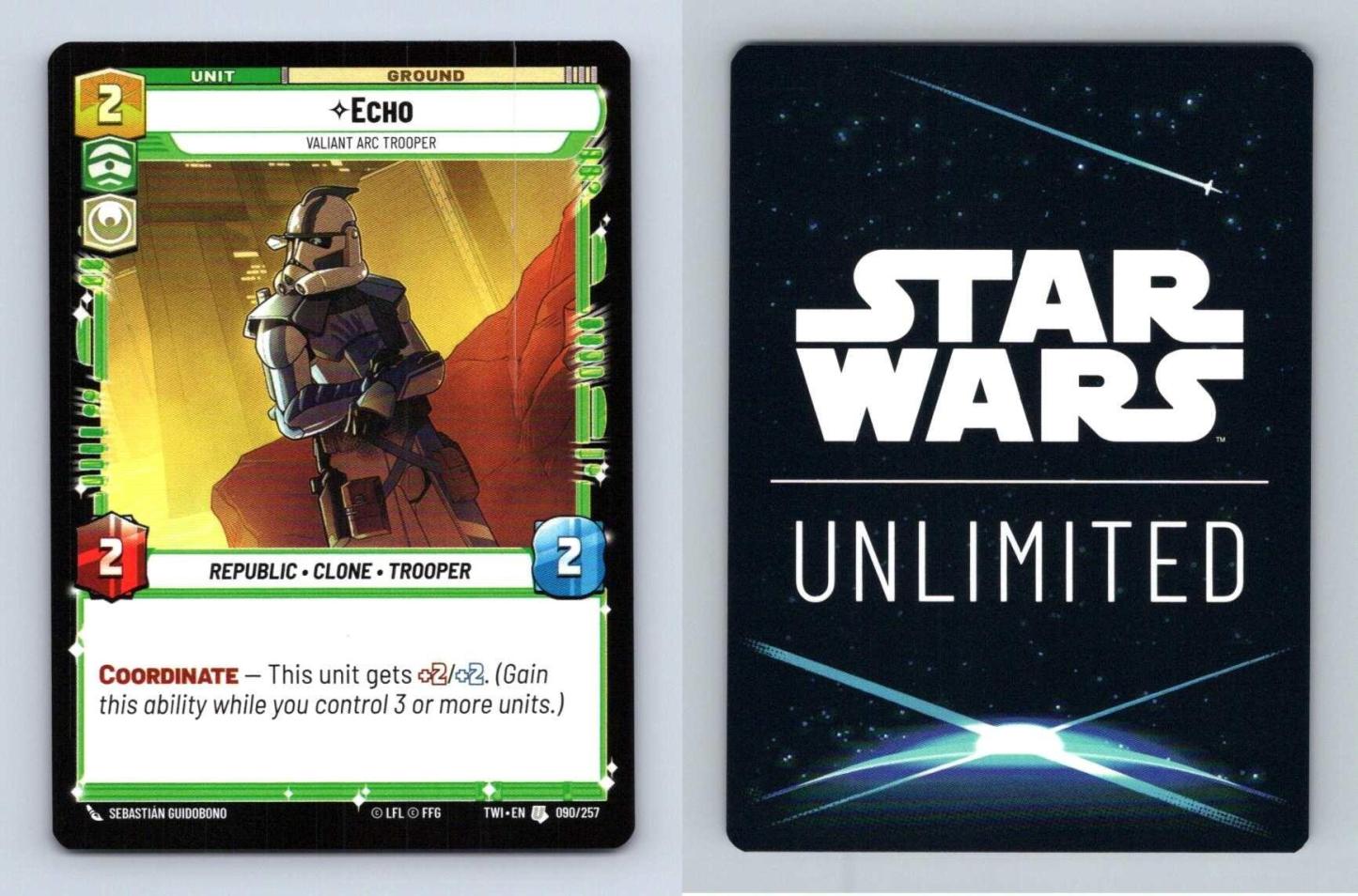 Echo #090/257 Star Wars Unlimited Twilight Of The Republic 2024 Uncommon TCG-Breakoutcards