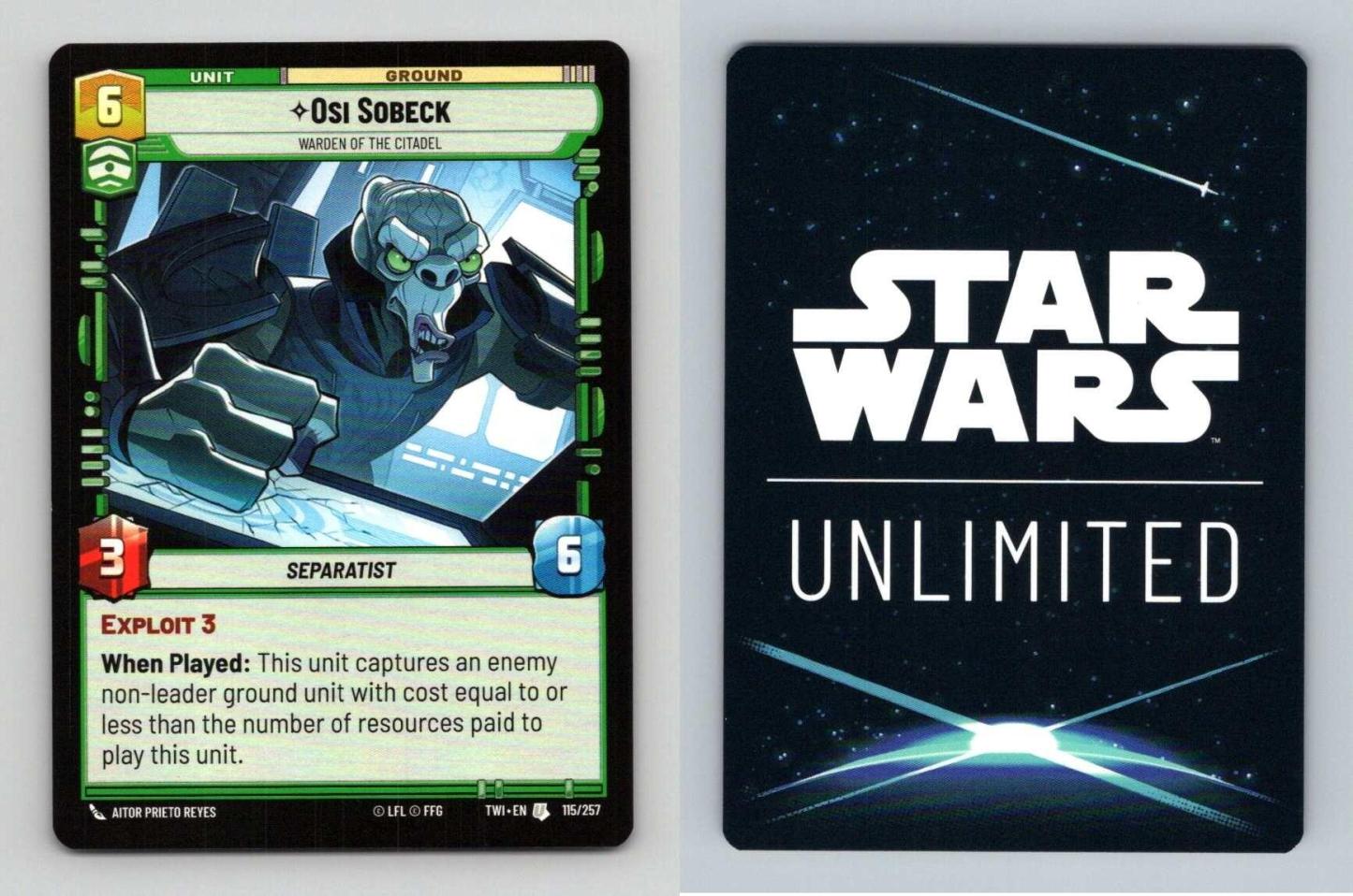 Osi Sobeck #115 Star Wars Unlimited Twilight Of The Republic 2024 Uncommon TCG-Breakoutcards