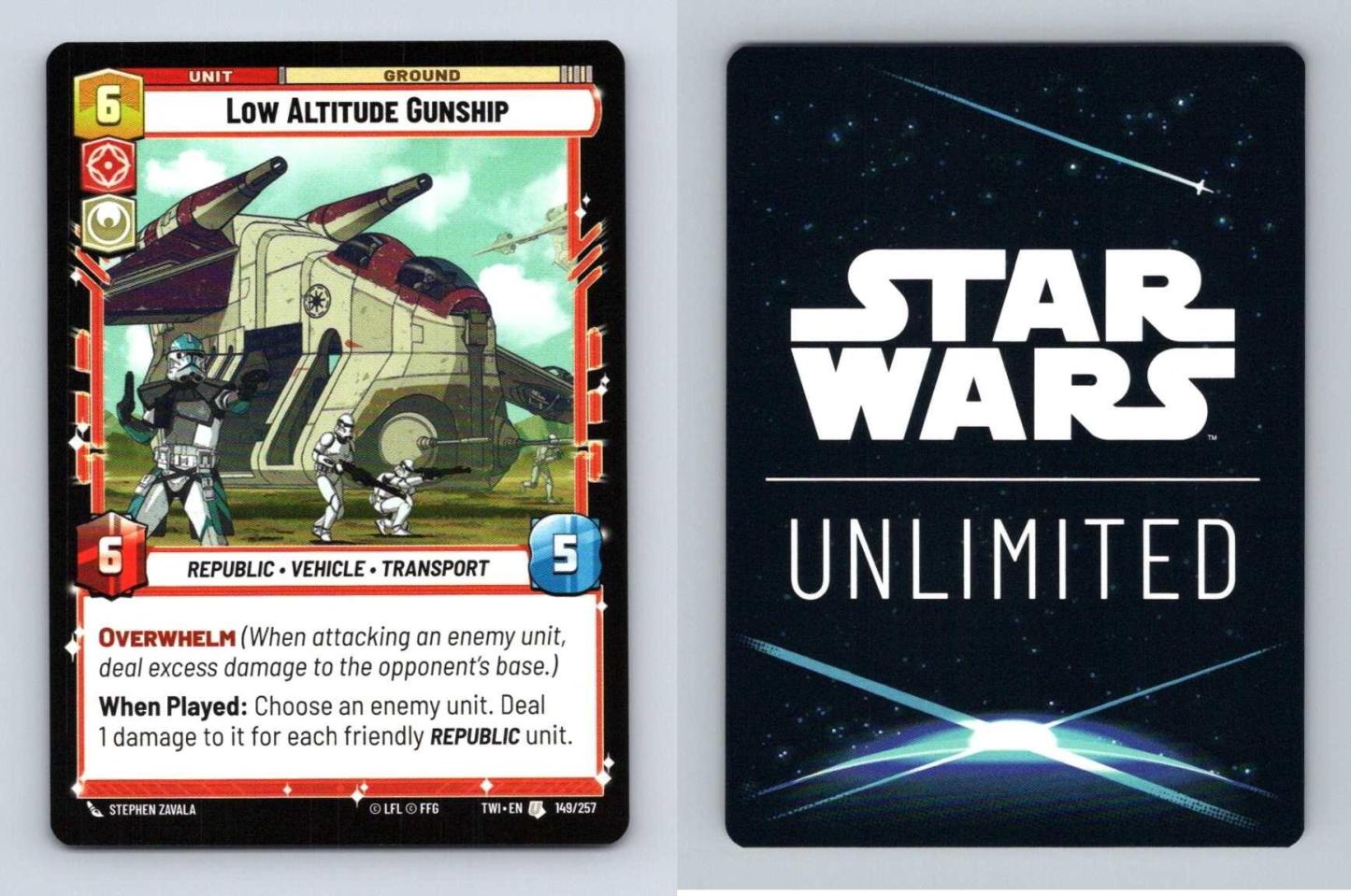 Low Altitude Gunship #149 Star Wars Unlimited Twilight Of Republic Uncommon TCG-Breakoutcards