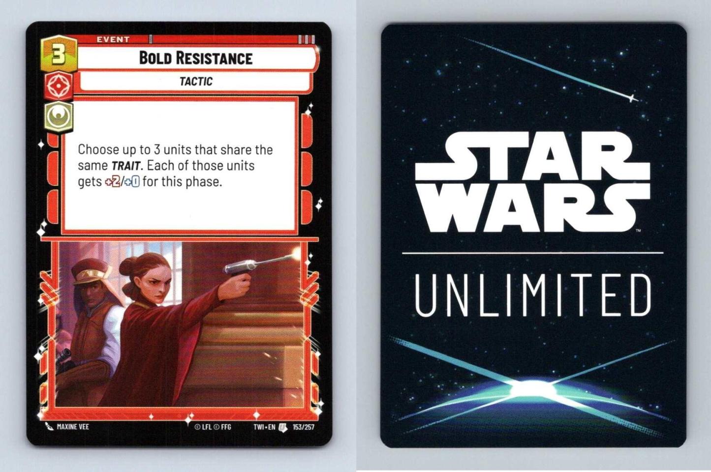 Bold Resistance #153 Star Wars Unlimited Twilight Of Republic Uncommon TGG-Breakoutcards
