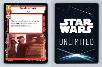 Bold Resistance #153 Star Wars Unlimited Twilight Of Republic Uncommon TGG-Breakoutcards