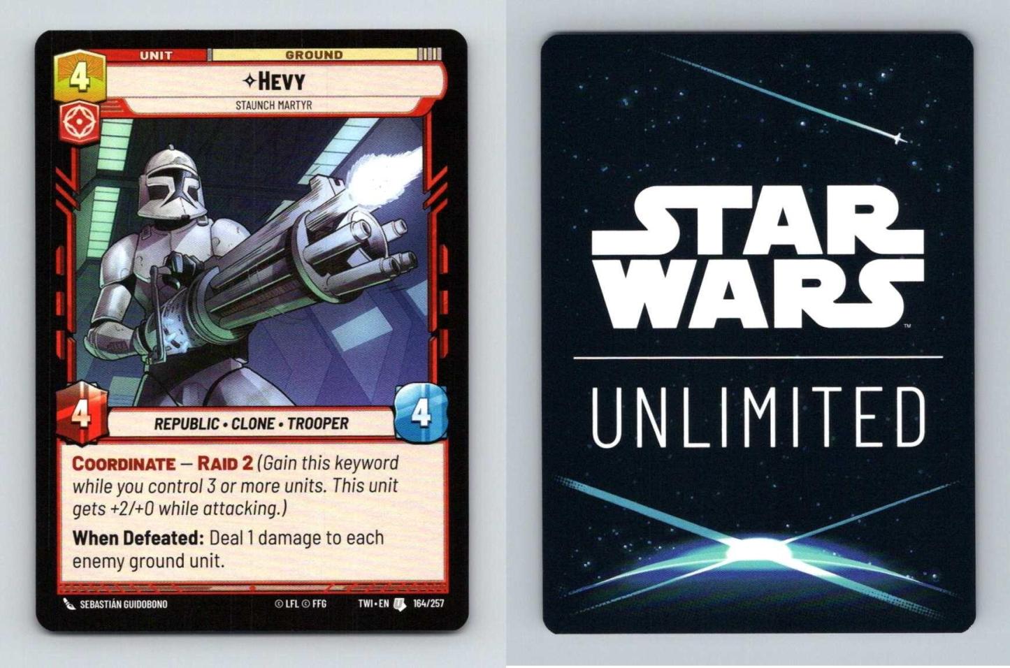 Hevy #164/257 Star Wars Unlimited Twilight Of The Republic 2024 Uncommon TCG-Breakoutcards