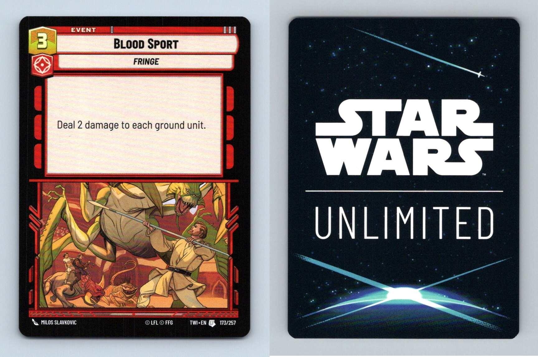 Blood Sport #173 Star Wars Unlimited Twilight Of The Republic 2024 Uncommon TCG-Breakoutcards