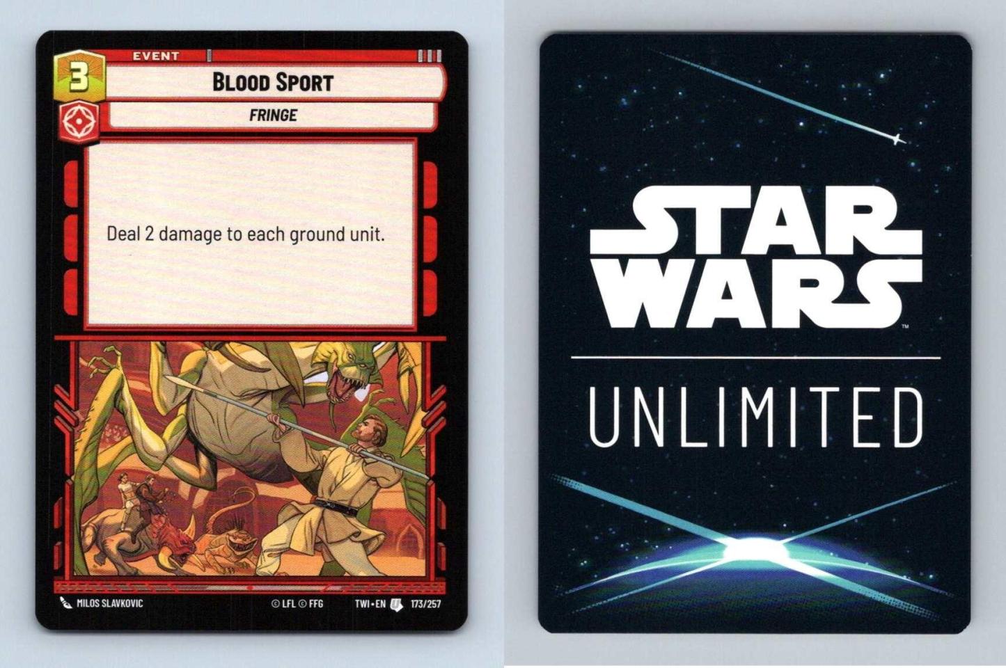 Blood Sport #173 Star Wars Unlimited Twilight Of The Republic 2024 Uncommon TCG-Breakoutcards