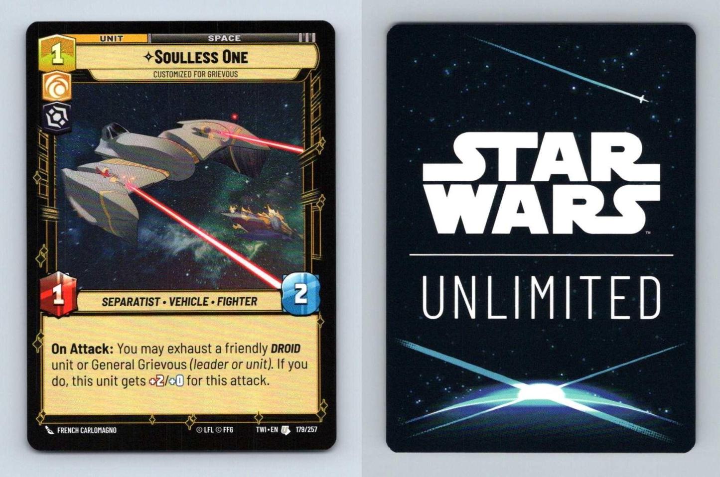 Soulless One #179 Star Wars Unlimited Twilight Of The Republic 2024 Uncommon TCG-Breakoutcards