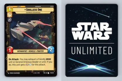 Soulless One #179 Star Wars Unlimited Twilight Of The Republic 2024 Uncommon TCG-Breakoutcards