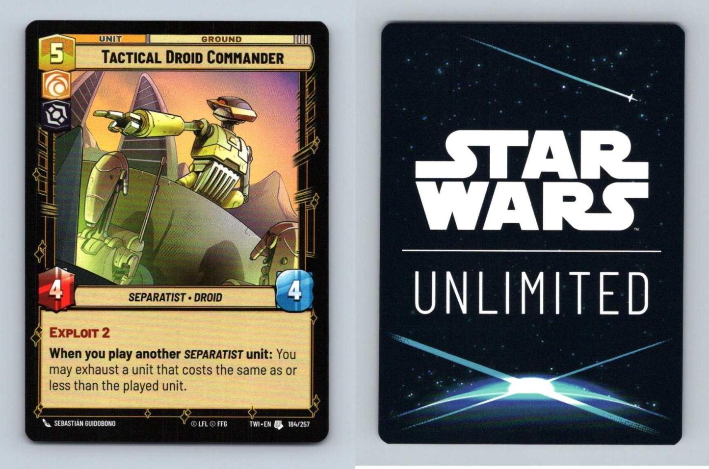 Tactical Droid Commander #184 Star Wars Unlimited Twilight Republic Uncommon TCG-Breakoutcards