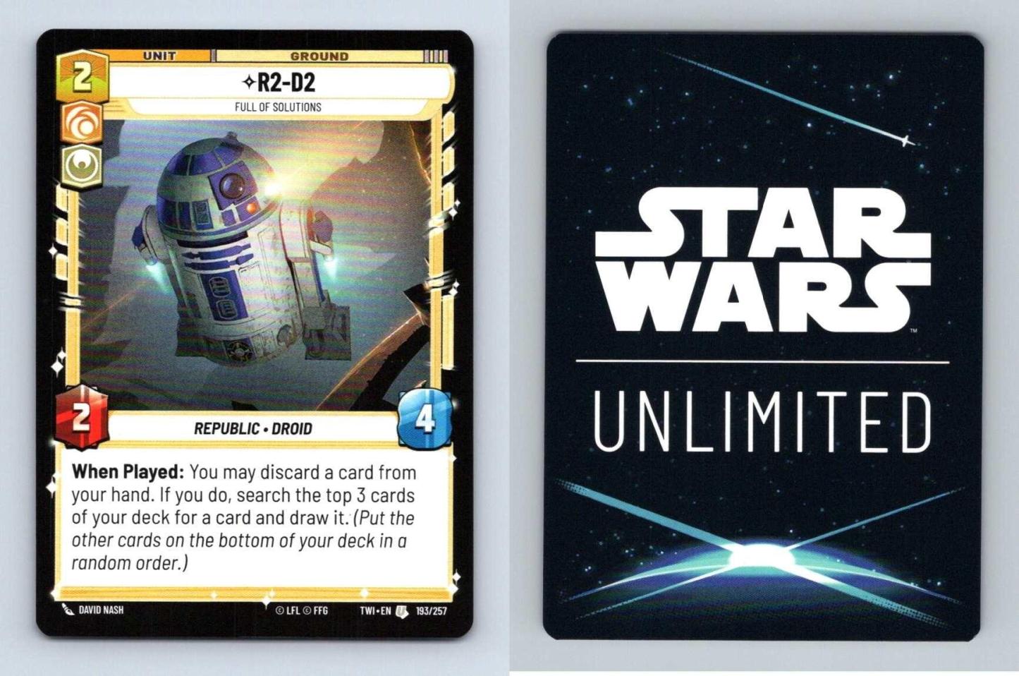 R2-D2 #193/257 Star Wars Unlimited Twilight Of The Republic 2024 Uncommon TCG-Breakoutcards