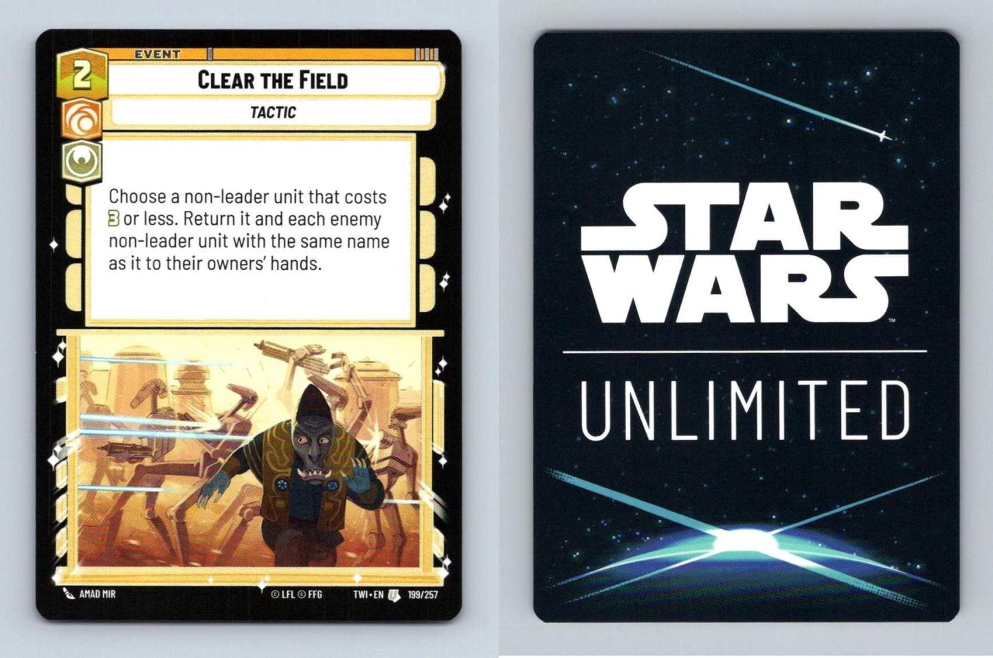 Clear The Field #199 Star Wars Unlimited Twilight Of The Republic Uncommon TCG-Breakoutcards