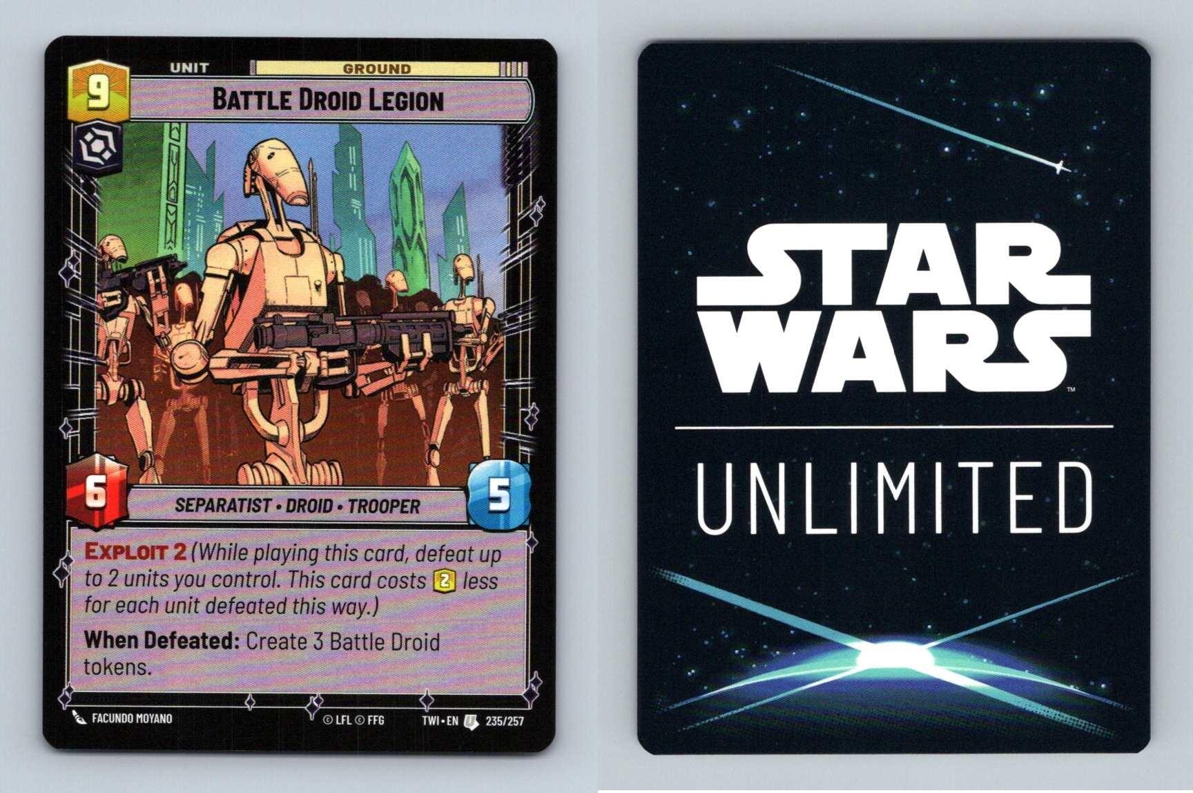 Battle Droid Legion #235 Star Wars Unlimited Twilight Of Republic Uncommon TCG-Breakoutcards