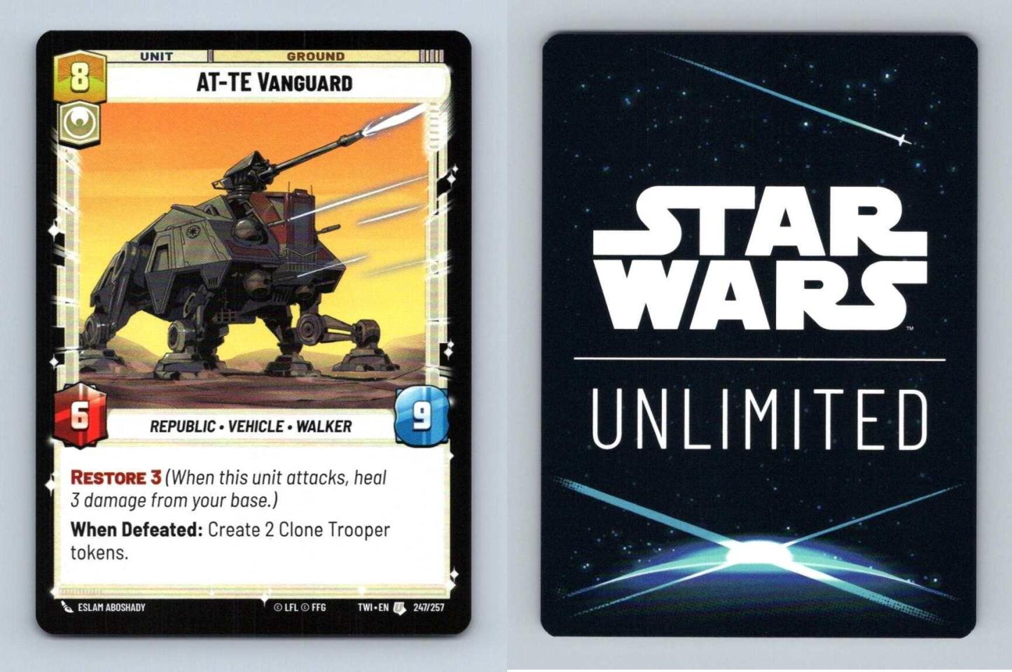 AT-TE Vanguard #247 Star Wars Unlimited Twilight Of The Republic Uncommon TCG-Breakoutcards