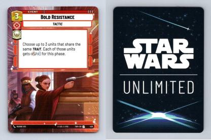 Bold Resistance #420 Star Wars Unl Twilight Republic Uncommon Hyperspace TCG-Breakoutcards