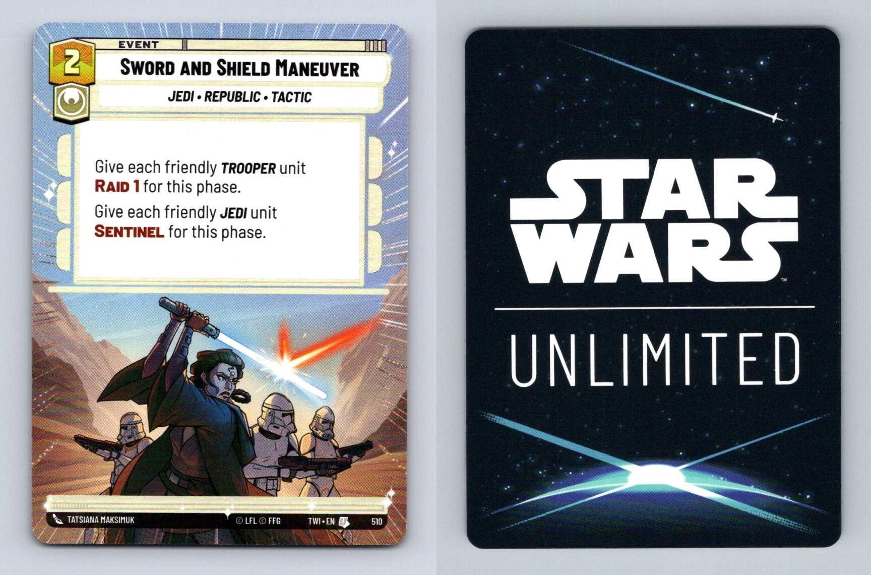 Sword & Shield Maneuver #510 Star Wars Unl Twilight Republic Uncommon Hyperspace-Breakoutcards