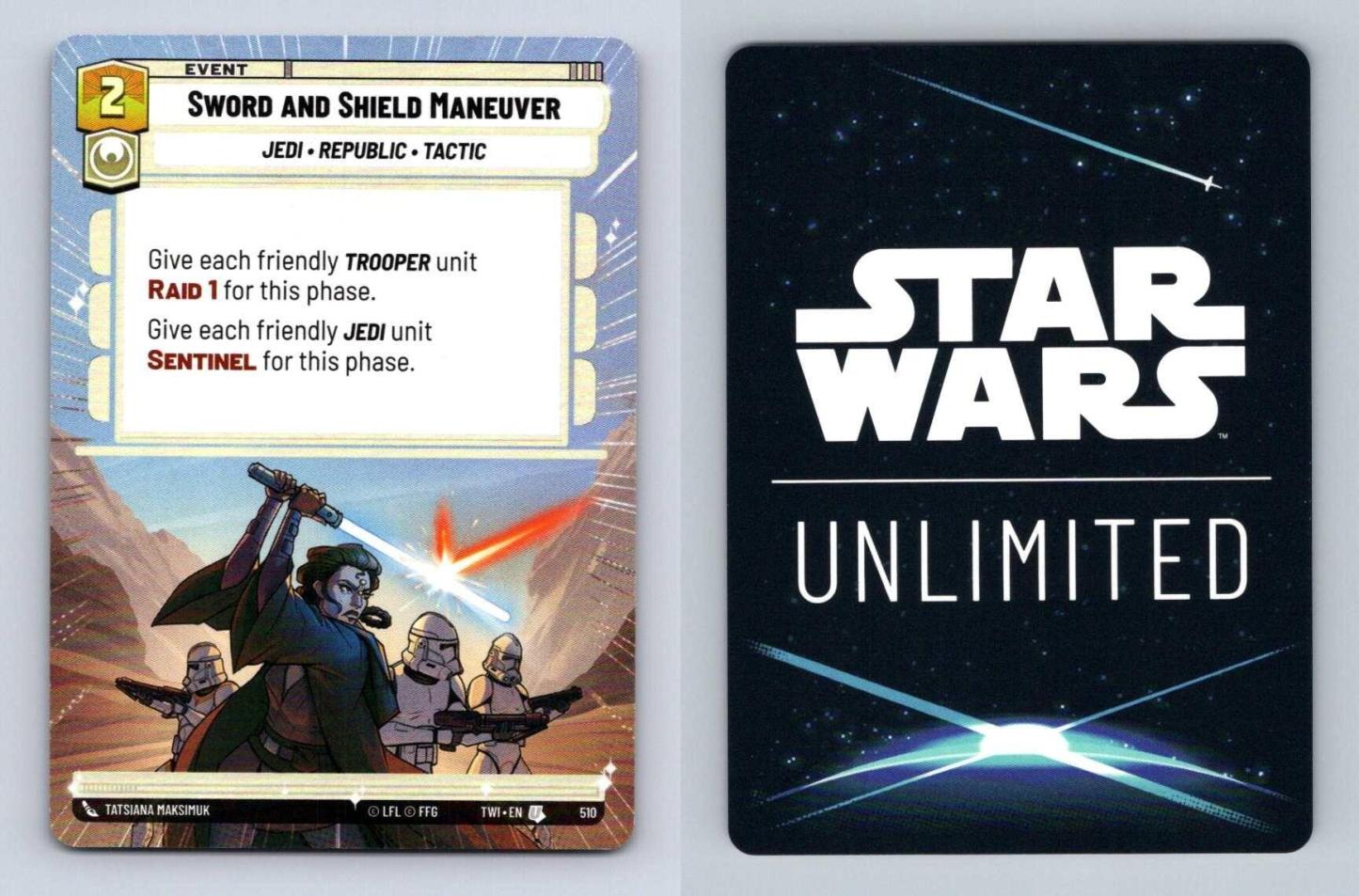 Sword & Shield Maneuver #510 Star Wars Unl Twilight Republic Uncommon Hyperspace-Breakoutcards