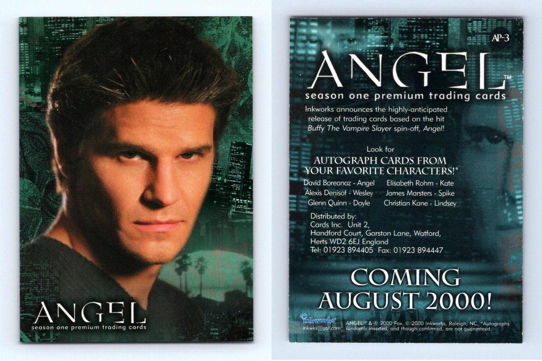 Angel Season 1 Promo #AP-3 Inkworks 2000 Promotional Card