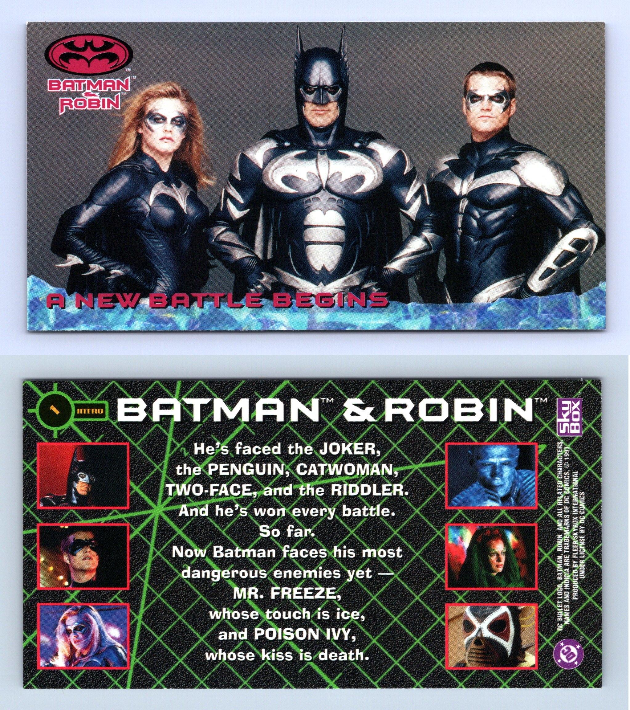 A New Battle Begins #1 Batman & Robin Widevision 1997 Skybox Trading Card