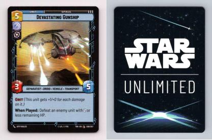 Devastating Gunship #036 Star Wars Unlimited Twilight Republic Common Foil TCG-Breakoutcards