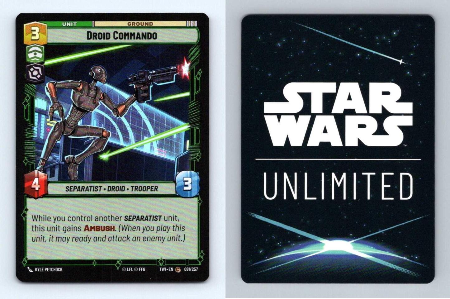 Droid Commando #81 Star Wars Unlimited Twilight Of The Republic Common Foil TCG-Breakoutcards