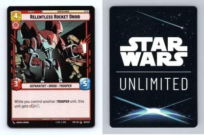 Relentless Rocket Droid #163 Star Wars Unl Twilight Republic Common Foil TCG-Breakoutcards