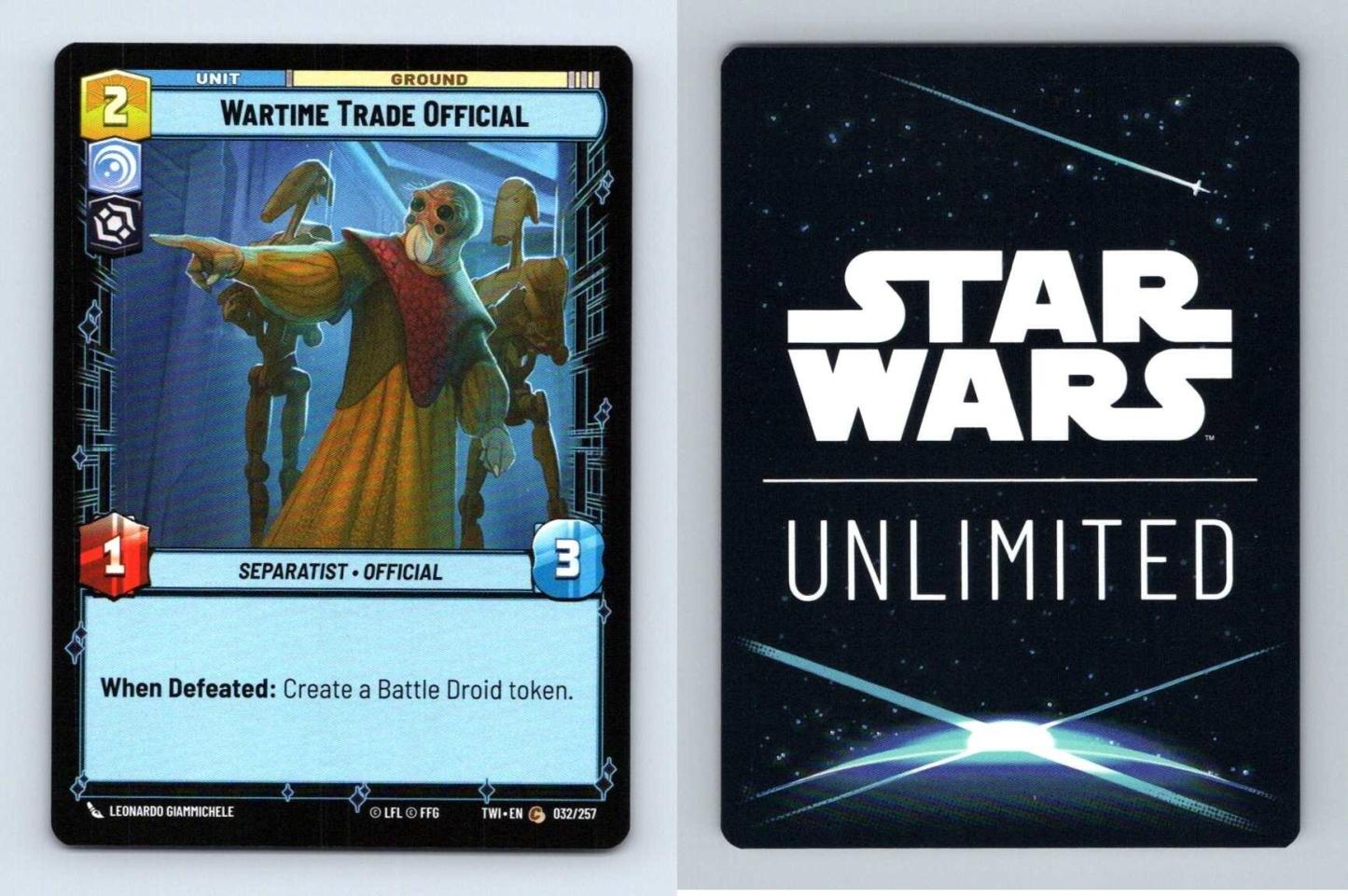 Wartime Trade Official #032 Star Wars Unlimited Twilight Of Republic Common TCG-Breakoutcards