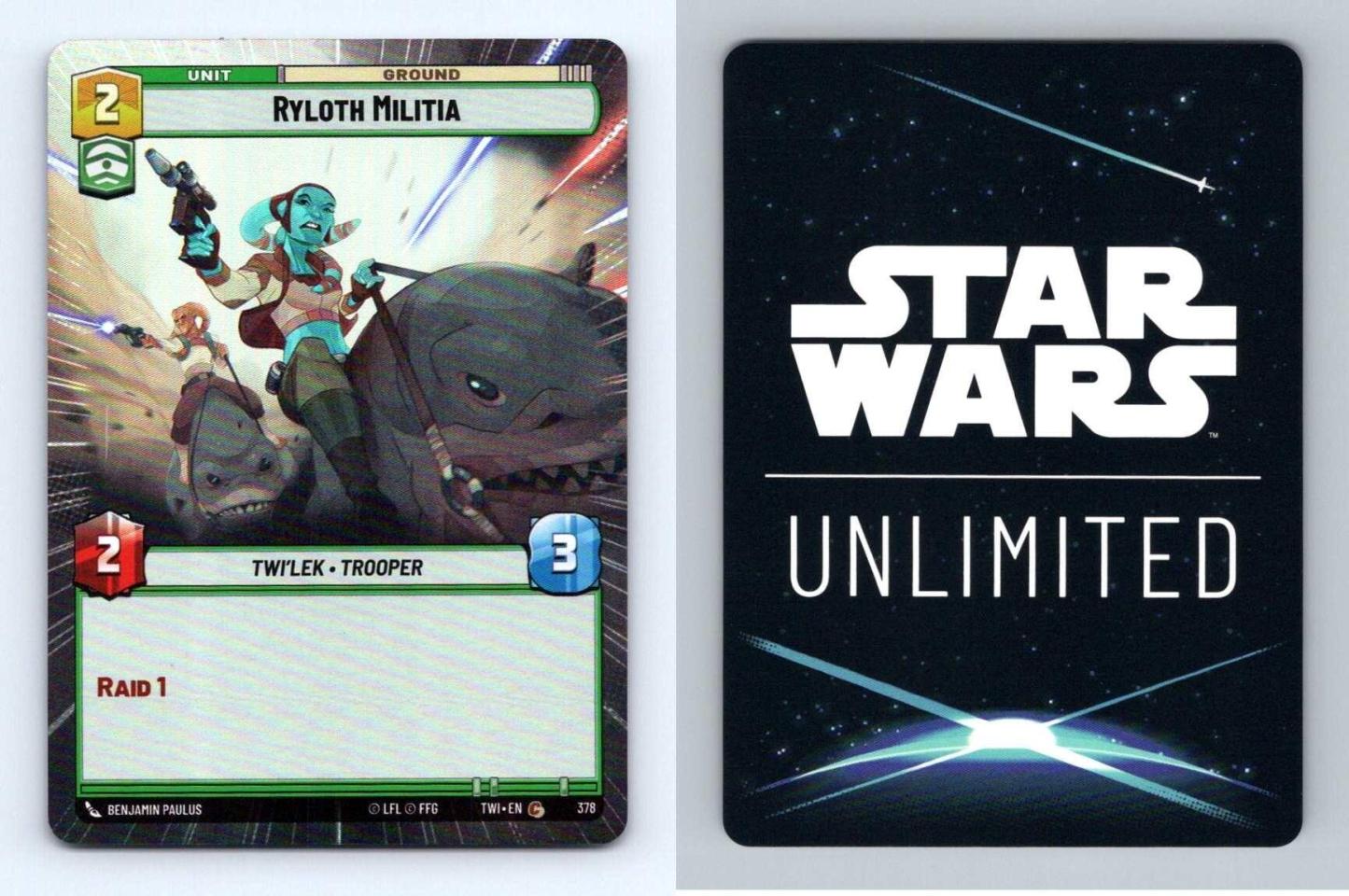 Ryloth Militia #378 Star Wars Unl Twilight Republic Common Foil Hyperspace TCG-Breakoutcards