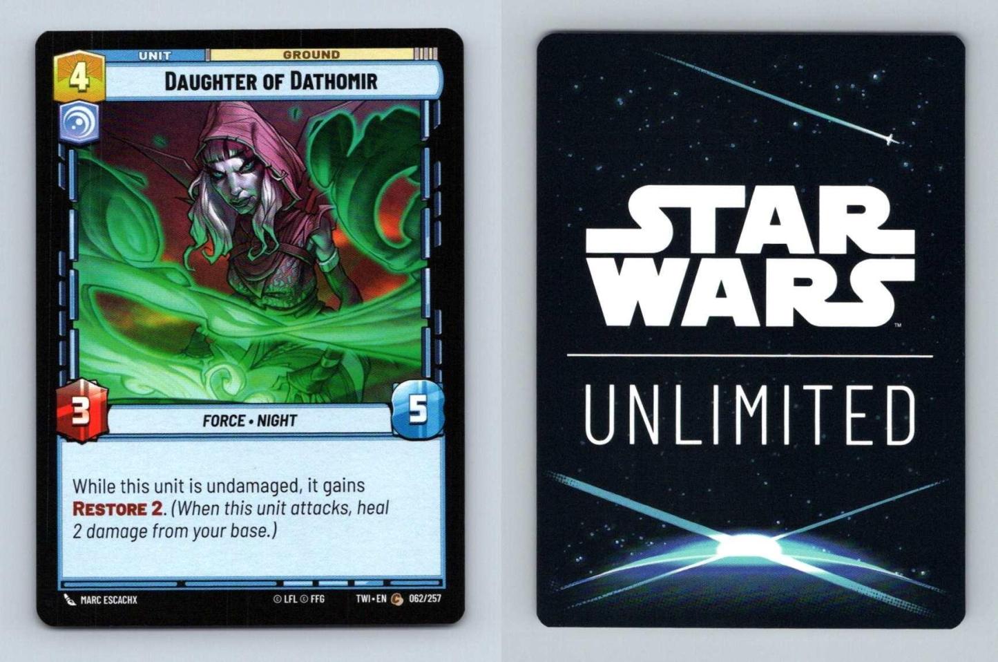 Daughter Of Dathomir #62 Star Wars Unlimited Twilight Of The Republic Common TCG-Breakoutcards